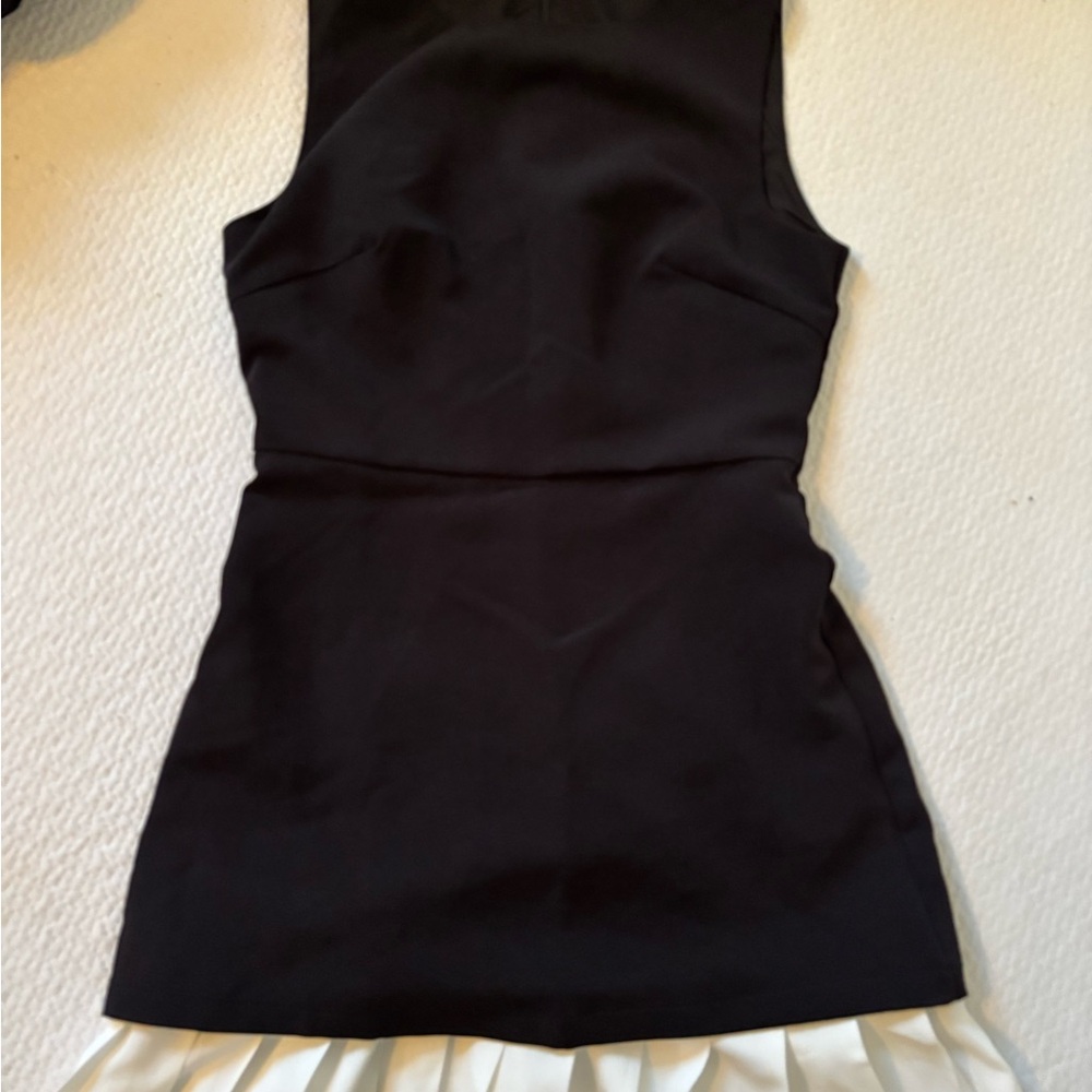 Commense Black and White Mini Dress